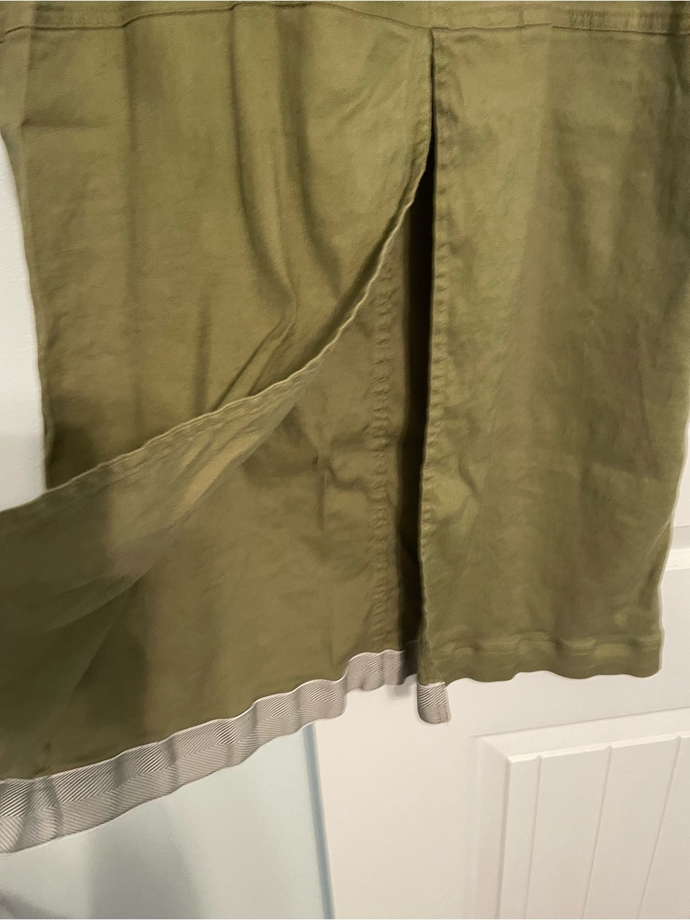 Nicole Miller Olive Green Maxi Straight Skirt - Picture 2 of 7
